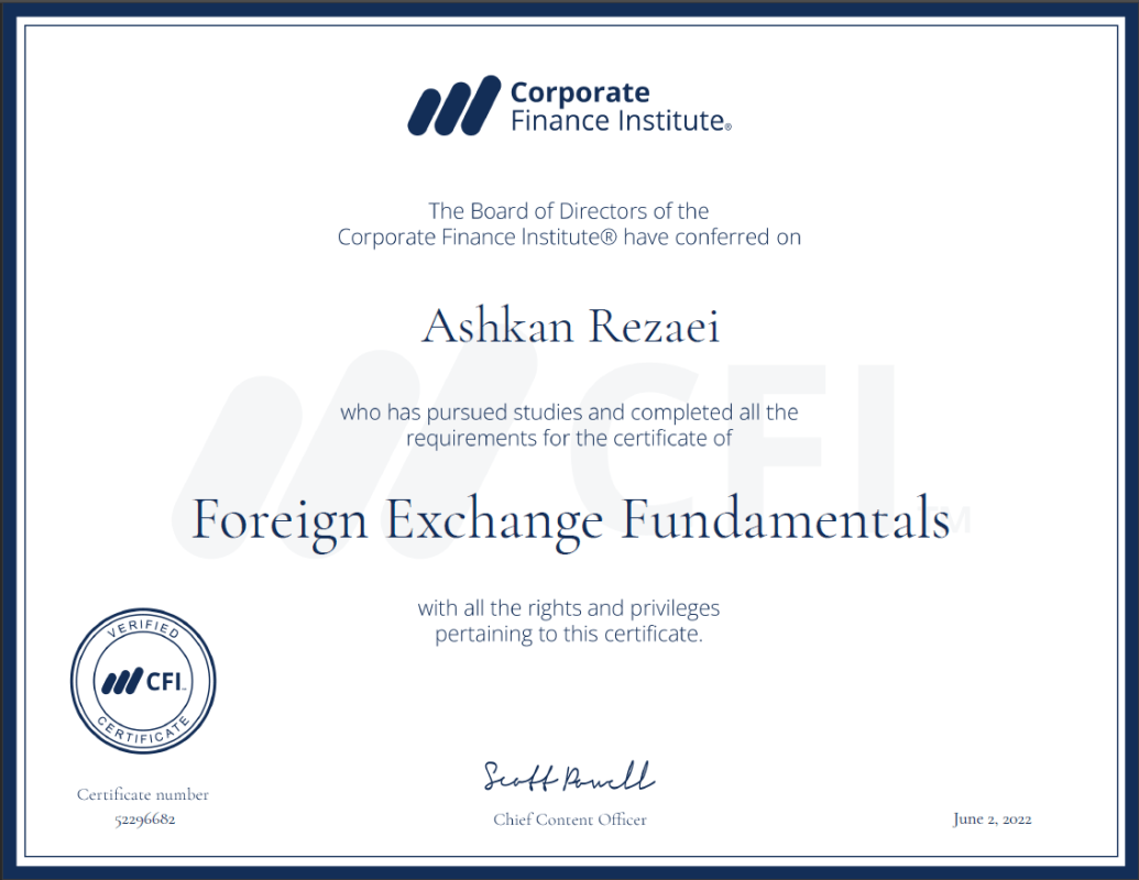 forex exchange fundamental certificate